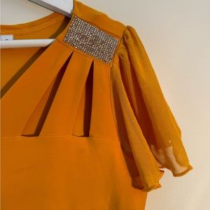 Women's Blouse – Polyester & Spandex Blend | Size M